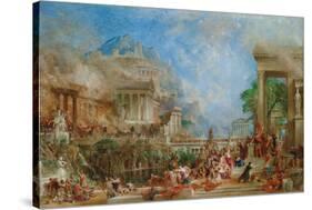 The Sack of Corinth, 1870-Thomas Allom-Stretched Canvas