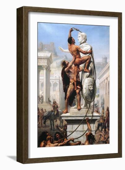 The Sack of Rome by Visigoths in 410, 1890 (Oil on Canvas)-Joseph-noel Sylvestre-Framed Giclee Print