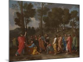 The Sacrament of Ordination (Christ Presenting the Keys to Saint Pete)-Nicolas Poussin-Mounted Giclee Print