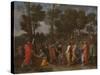 The Sacrament of Ordination (Christ Presenting the Keys to Saint Pete)-Nicolas Poussin-Stretched Canvas