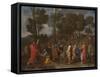 The Sacrament of Ordination (Christ Presenting the Keys to Saint Pete)-Nicolas Poussin-Framed Stretched Canvas