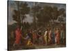 The Sacrament of Ordination (Christ Presenting the Keys to Saint Pete)-Nicolas Poussin-Stretched Canvas