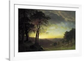 The Sacramento River Valley-Albert Bierstadt-Framed Giclee Print