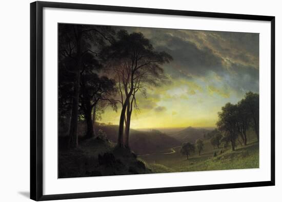 The Sacramento River Valley-Albert Bierstadt-Framed Giclee Print