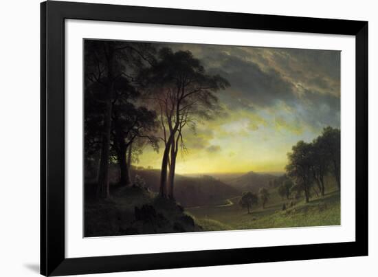 The Sacramento River Valley-Albert Bierstadt-Framed Giclee Print