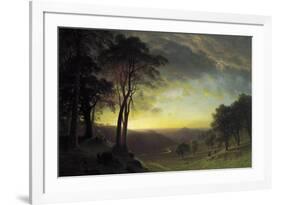 The Sacramento River Valley-Albert Bierstadt-Framed Giclee Print