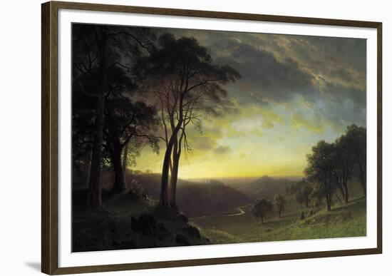 The Sacramento River Valley-Albert Bierstadt-Framed Giclee Print