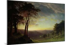 The Sacramento River Valley-Albert Bierstadt-Mounted Giclee Print