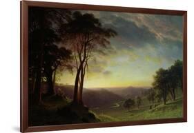 The Sacramento River Valley-Albert Bierstadt-Framed Giclee Print