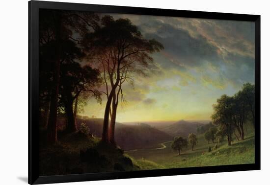 The Sacramento River Valley-Albert Bierstadt-Framed Giclee Print