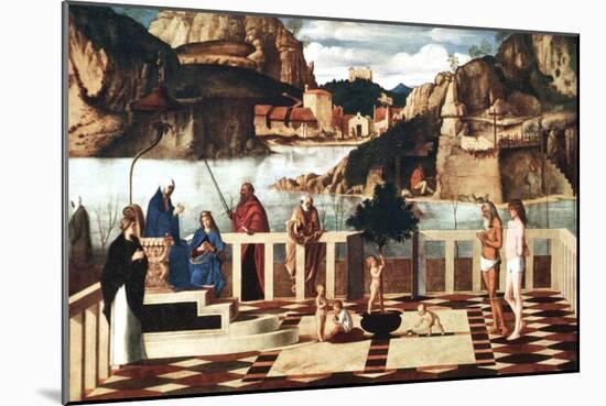 The Sacred Allegory, 1490-1500-Giovanni Bellini-Mounted Giclee Print