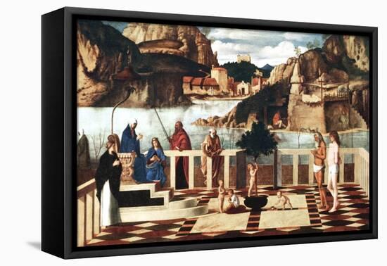 The Sacred Allegory, 1490-1500-Giovanni Bellini-Framed Stretched Canvas