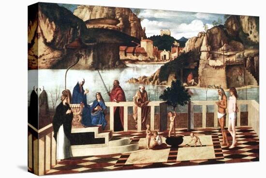 The Sacred Allegory, 1490-1500-Giovanni Bellini-Stretched Canvas