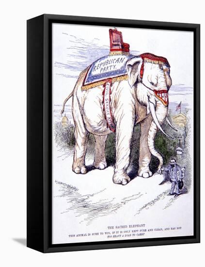 'The Sacred Elephant', 1884-Thomas Nast-Framed Stretched Canvas