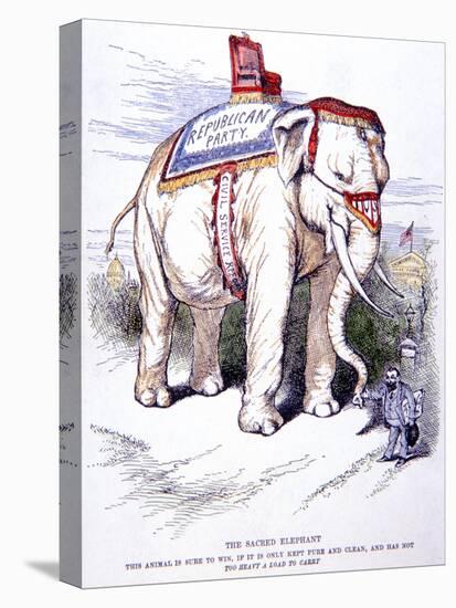 'The Sacred Elephant', 1884-Thomas Nast-Stretched Canvas