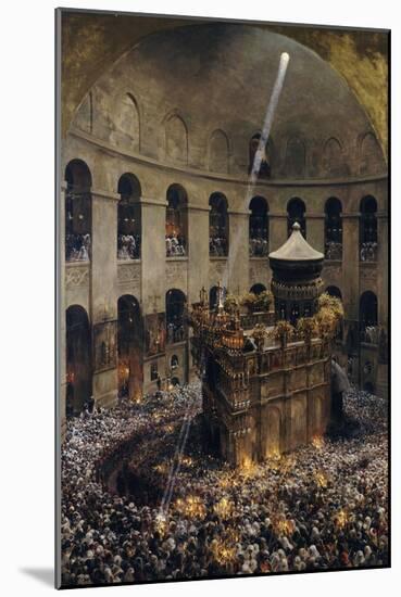 The Sacred Fire of Jerusalem-Eugène Girardet-Mounted Giclee Print