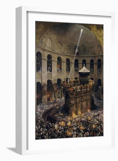 The Sacred Fire of Jerusalem-Eugène Girardet-Framed Giclee Print