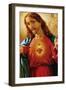 The Sacred Heart of Jesus, 19th Century-null-Framed Giclee Print