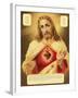 The Sacred Heart of Jesus-The Vintage Collection-Framed Giclee Print