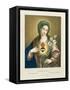 The Sacred Heart of Mary, Published by Fr. Wentzel, Weissenburg, 1850-German School-Framed Stretched Canvas