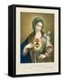 The Sacred Heart of Mary, Published by Fr. Wentzel, Weissenburg, 1850-German School-Framed Stretched Canvas