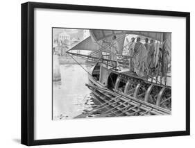 The Sacred Trireme Arrives at Tyre-C. Castaigne-Framed Art Print