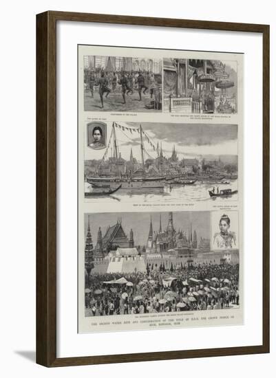 The Sacred Water Rite and Confirmation of the Title of Hrh the Crown Prince of Siam, Bangkok, Siam-null-Framed Giclee Print