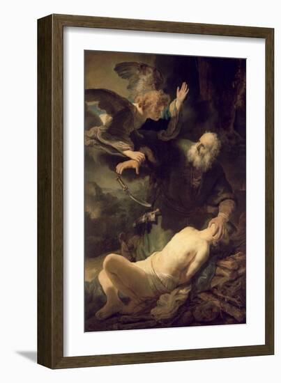 The Sacrifice of Abraham, 1635-Rembrandt van Rijn-Framed Giclee Print