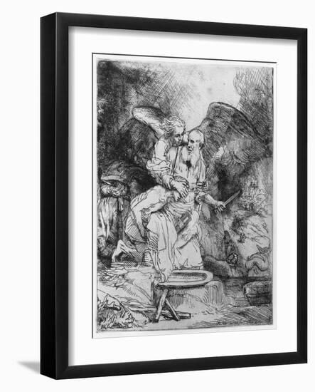 The Sacrifice of Abraham, 1645-Rembrandt van Rijn-Framed Giclee Print