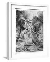 The Sacrifice of Abraham, 1645-Rembrandt van Rijn-Framed Giclee Print