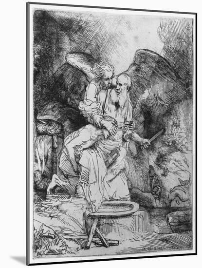 The Sacrifice of Abraham, 1645-Rembrandt van Rijn-Mounted Giclee Print