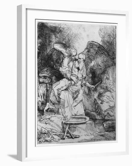 The Sacrifice of Abraham, 1645-Rembrandt van Rijn-Framed Giclee Print