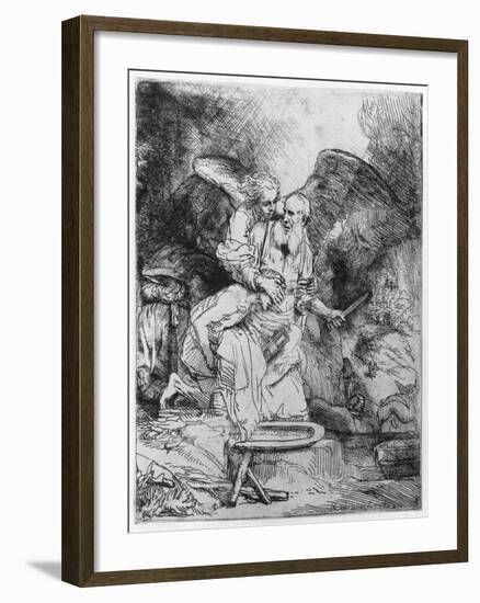 The Sacrifice of Abraham, 1645-Rembrandt van Rijn-Framed Giclee Print