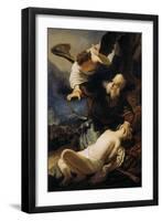 The Sacrifice of Isaac, 1636-Rembrandt van Rijn-Framed Giclee Print