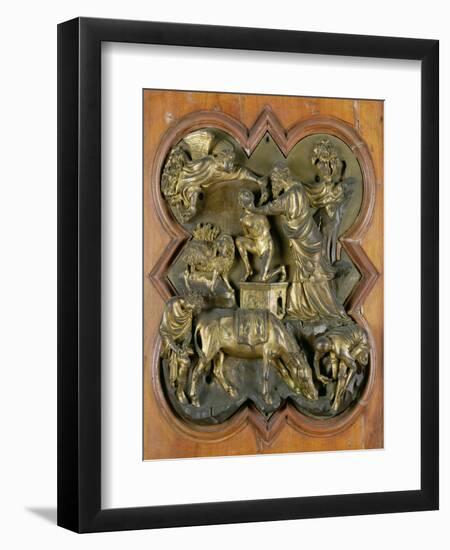 The Sacrifice of Isaac, Bronze Competition Relief for the Baptistry Doors, Florence, 1401-Filippo Brunelleschi-Framed Giclee Print