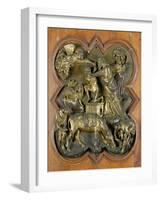 The Sacrifice of Isaac, Bronze Competition Relief for the Baptistry Doors, Florence, 1401-Filippo Brunelleschi-Framed Giclee Print