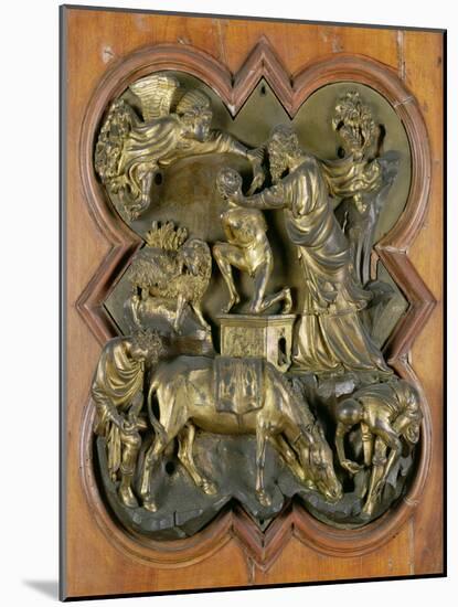 The Sacrifice of Isaac, Bronze Competition Relief for the Baptistry Doors, Florence, 1401-Filippo Brunelleschi-Mounted Giclee Print