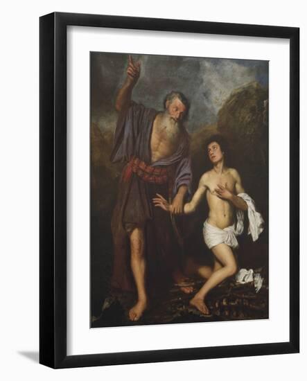 The Sacrifice of Isaac, C.1659 (Oil on Canvas)-Antonio Pereda y Salgado-Framed Giclee Print