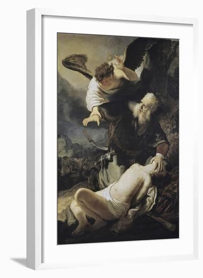 The Sacrifice of Isaac-Rembrandt van Rijn-Framed Giclee Print