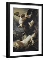 The Sacrifice of Isaac-Rembrandt van Rijn-Framed Premium Giclee Print