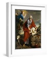 The Sacrifice of Isaac-Philippe De Champaigne-Framed Premium Giclee Print