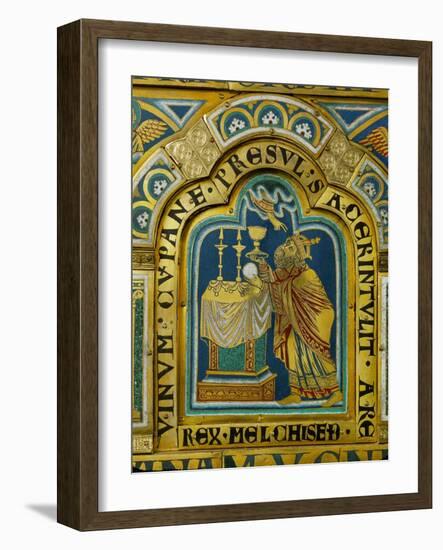 The Sacrifice of Melchizedek, Verdun Altar, Begun 1181, Enamel-Nicholas of Verdun-Framed Giclee Print