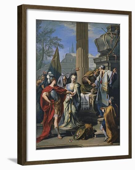 The Sacrifice of Polyxena-Giovan Battista Pittoni-Framed Giclee Print