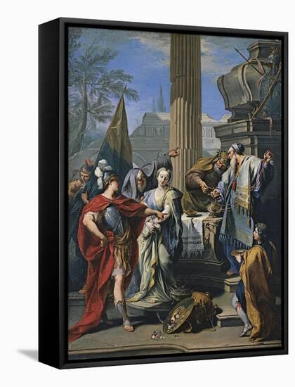 The Sacrifice of Polyxena-Giovan Battista Pittoni-Framed Stretched Canvas