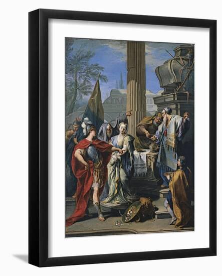 The Sacrifice of Polyxena-Giovan Battista Pittoni-Framed Giclee Print