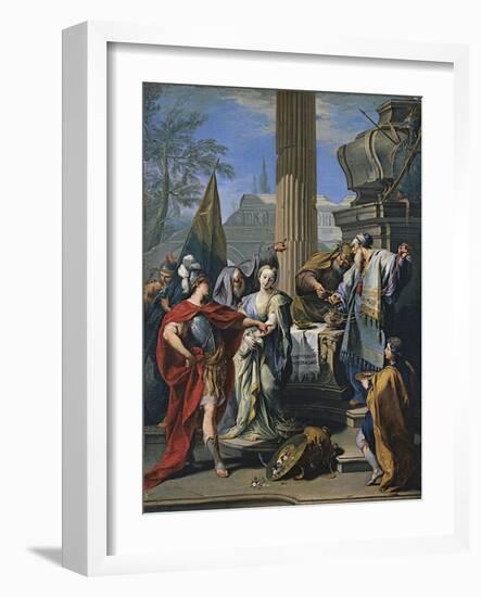 The Sacrifice of Polyxena-Giovan Battista Pittoni-Framed Giclee Print