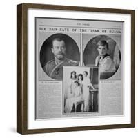 The Sad Fate of the Tsar of Russia', Report in 'The Sphere', 27th July 1918-null-Framed Giclee Print