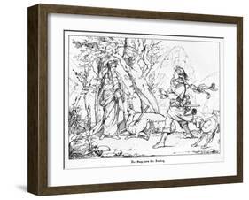 The Saga of Lorelei, Engraved by J. Dielmann-Alfred Rethel-Framed Giclee Print