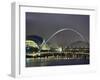 The Sage and the Tyne and Millennium Bridges at Night, Tyne and Wear, UK-Jean Brooks-Framed Photographic Print