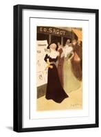 The Sagot Address, French, 1874 1907, 1898, Colored Lithograph-Georges Bottini-Framed Giclee Print